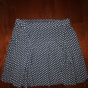 navy blue floral skirt